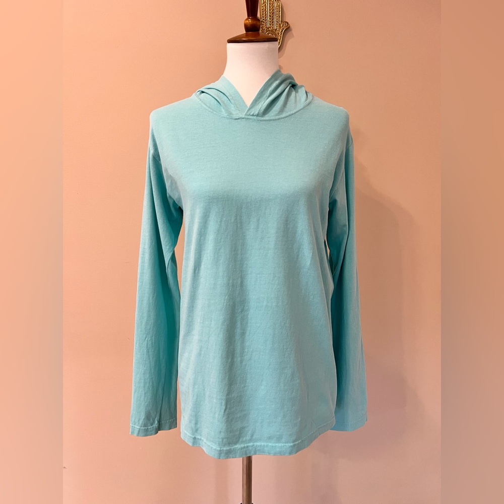 Comfort Colors Lightweight Hooded Long Sleeve Chalky Mint Basic Adult Small (13)